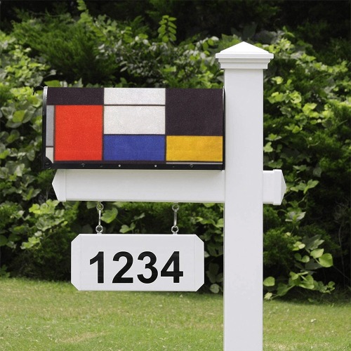 Composition A by Piet Mondrian Mailbox Cover