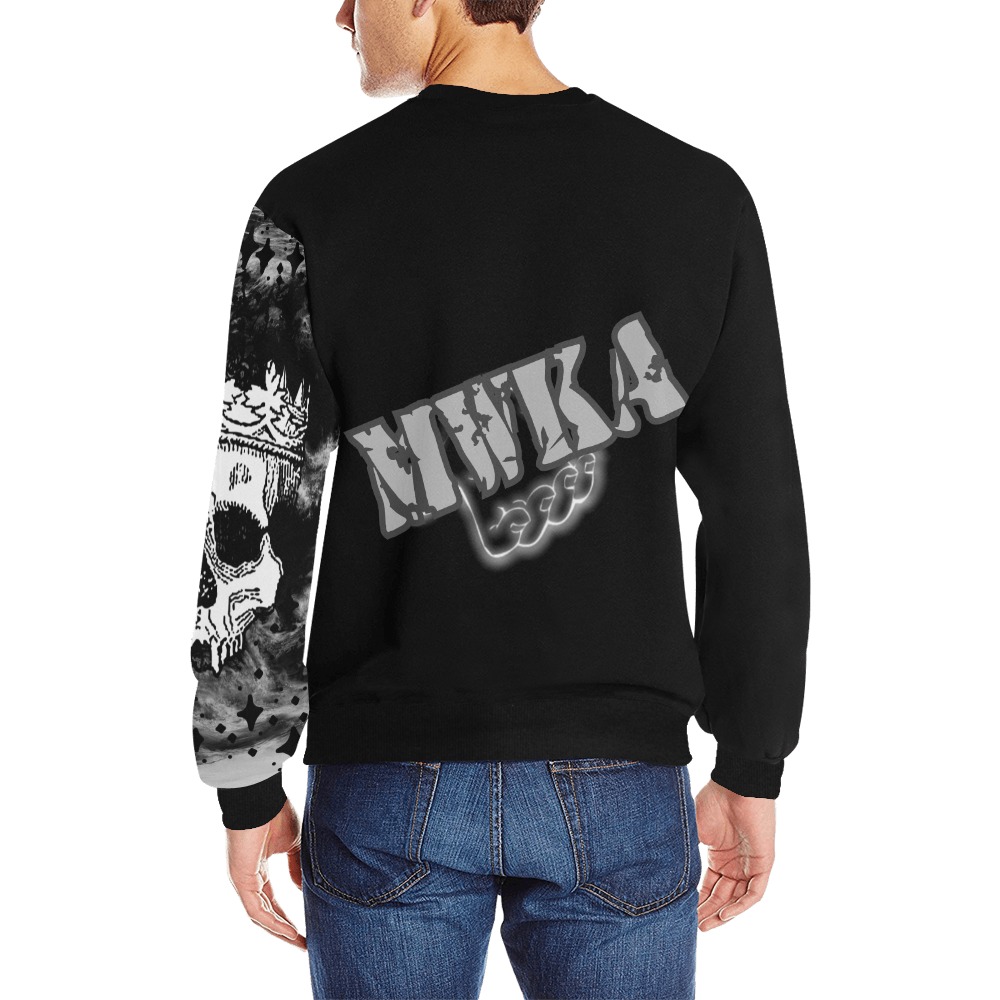 MWKA Men's Rib Cuff Crew Neck Sweatshirt (Model H34)