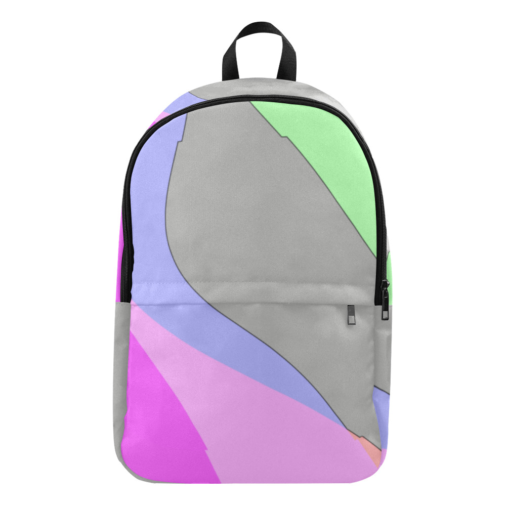 Abstract 703 - Retro Groovy Pink And Green Fabric Backpack for Adult (Model 1659)