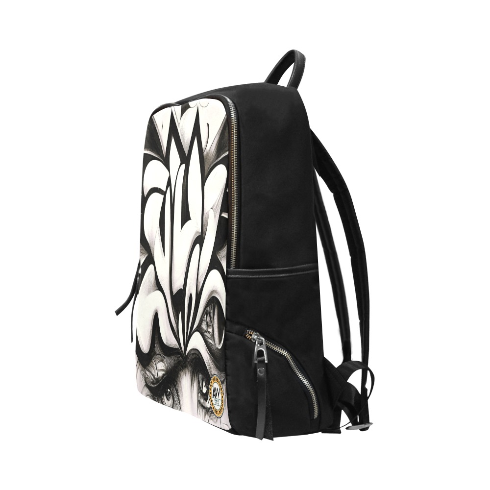 graffiti face 2 Unisex Slim Backpack (Model 1664)