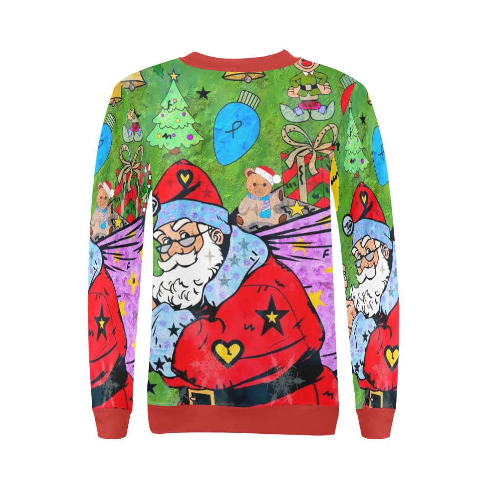 Christmas 2021 by Nico Bielow All Over Print Crewneck Sweatshirt for Women (Model H18)