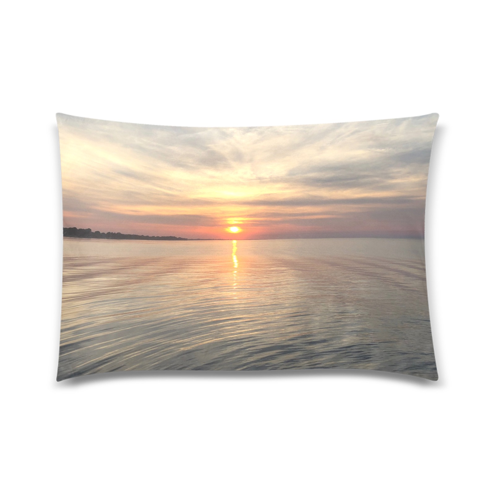 Early Sunset Collection Custom Zippered Pillow Case 20"x30"(Twin Sides)
