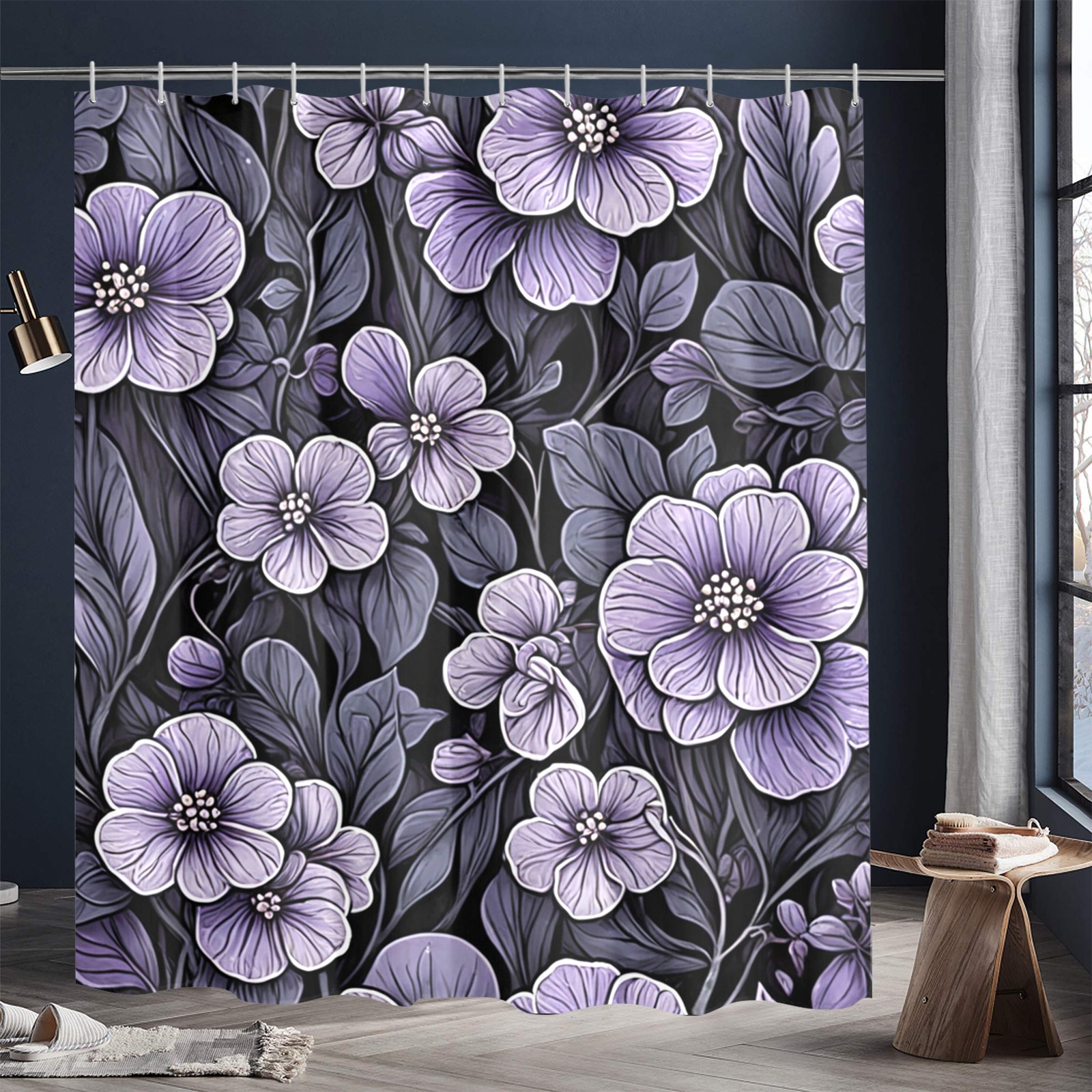 Fabulous Florals 36 Shower Curtain 72"x84"