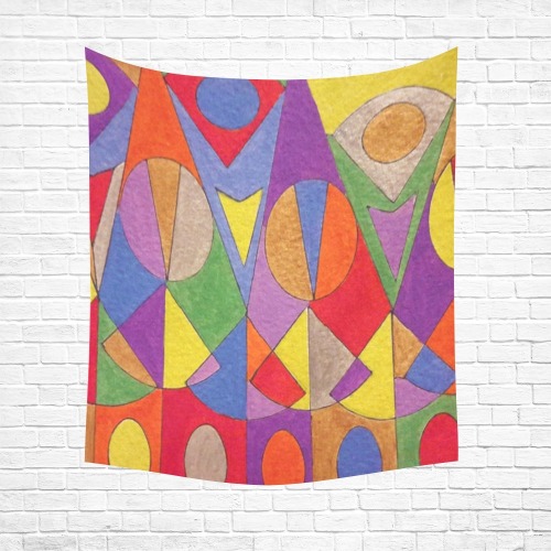 Abstract Acrylic 1 Cotton Linen Wall Tapestry 51"x 60"