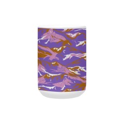 Modern lavender mountain camo Custom Ceramic Mug (15OZ)