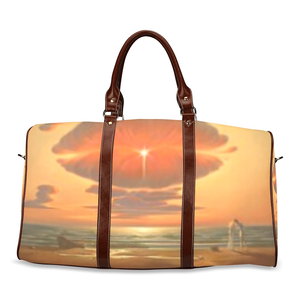 cloud formed lips with sun behind them at the seaTravel bag Waterproof Travel Bag/Large (Model 1639)