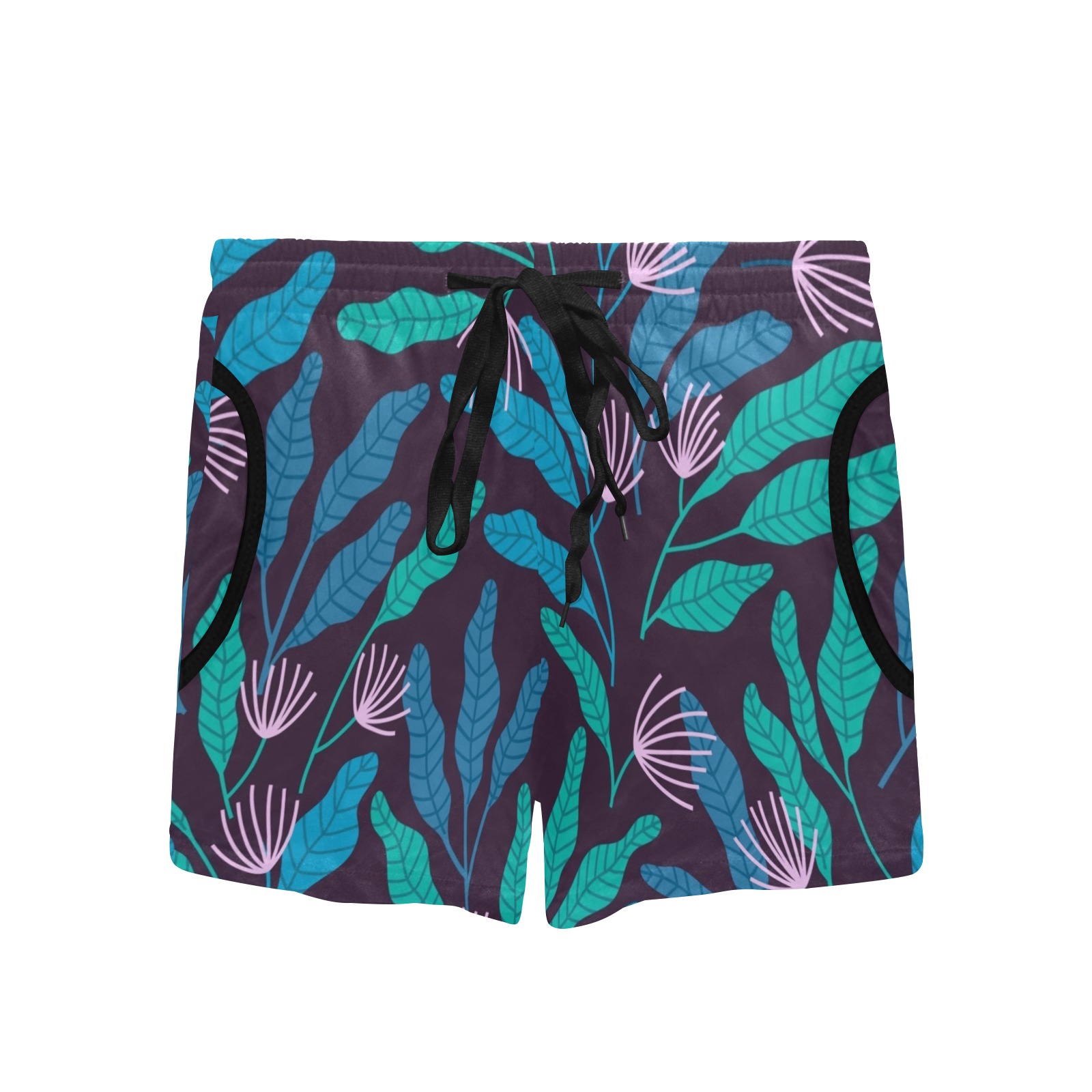 Leaves and Dandelions Women's Mid-Length Board Shorts (Model L55)
