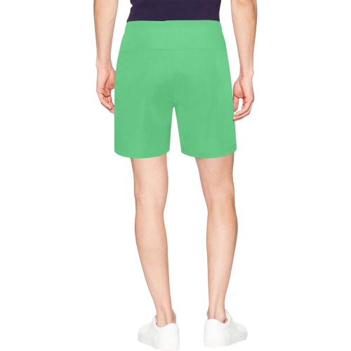 color Paris green Men's Mid-Length Beach Shorts (Model L47)