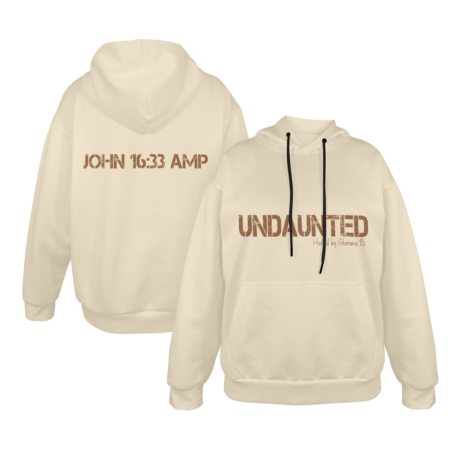 Undaunted Women's Hoodie (Brown) Women's All Over Print Hoodie (Model H61)