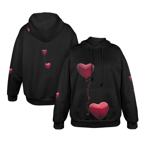 heart Women's All Over Print Hoodie (Model H61)