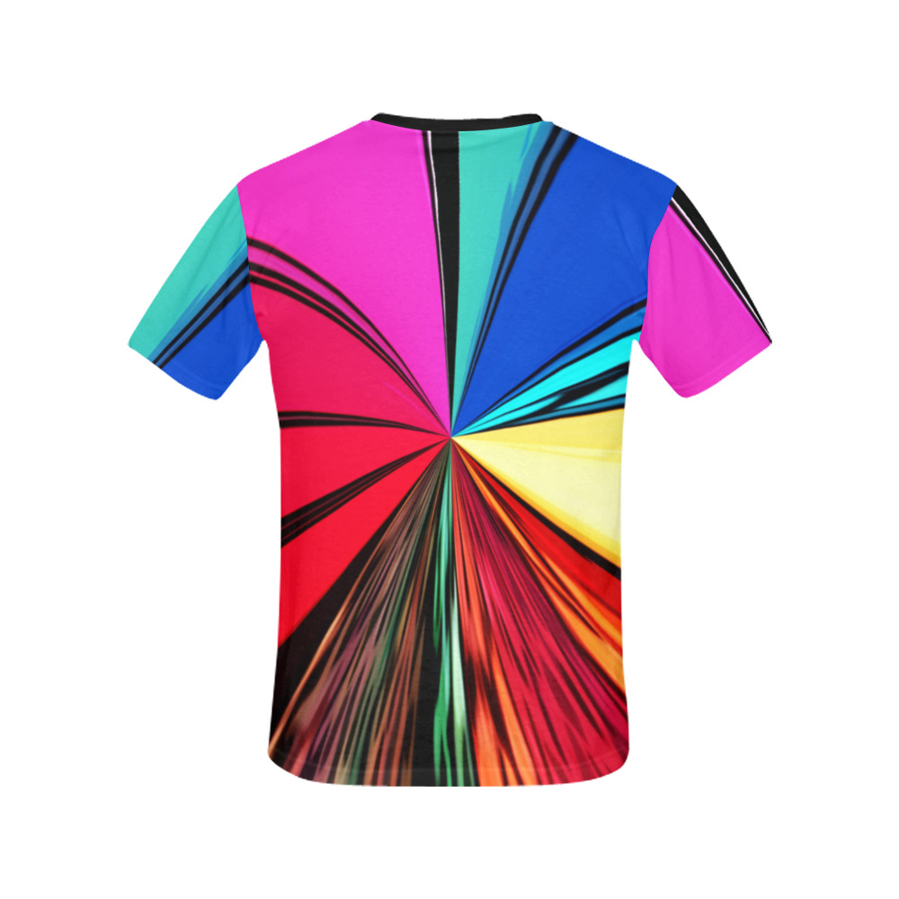 Colorful Rainbow Vortex 608 All Over Print T-Shirt for Women (USA Size) (Model T40)