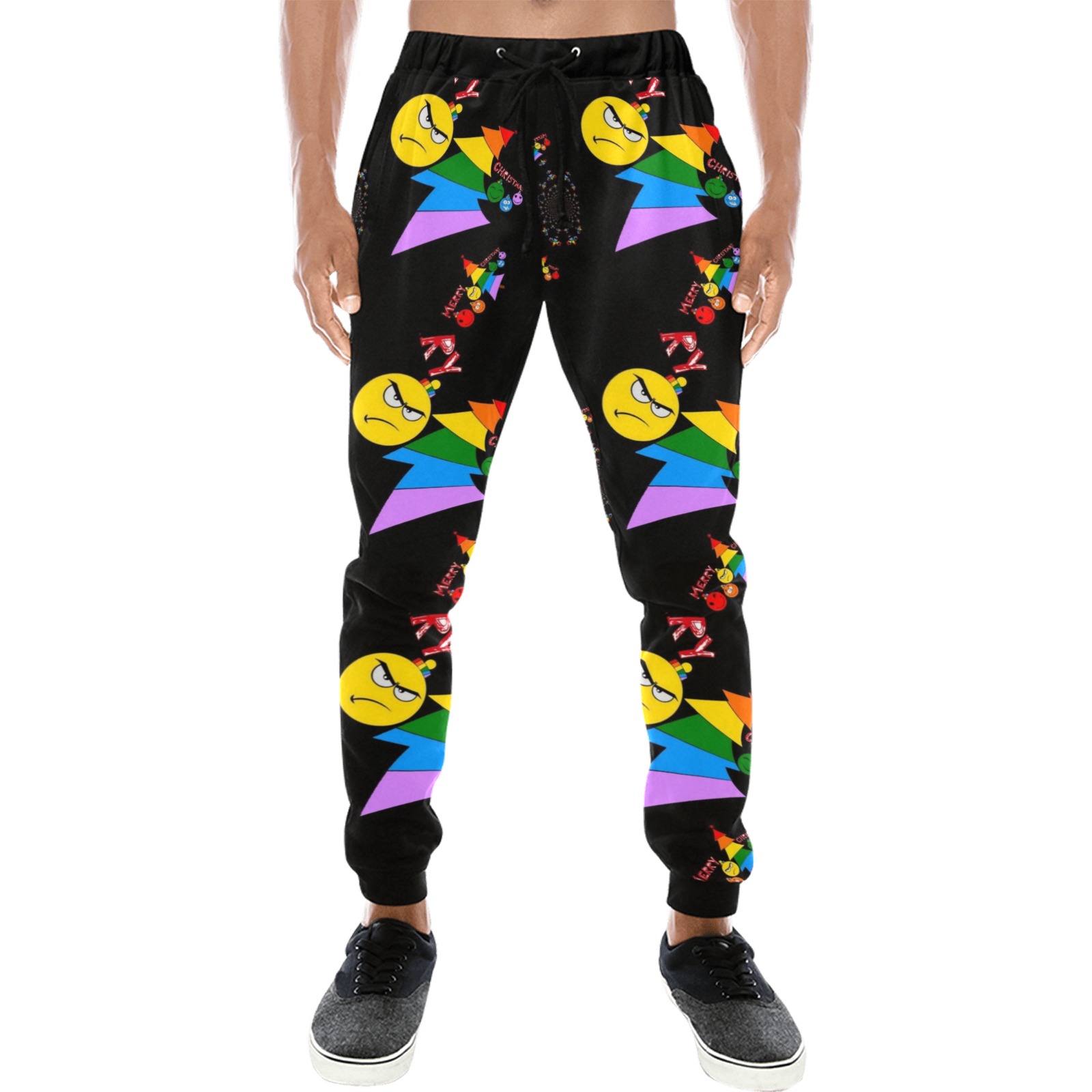 Merry Gay Christmas by Nico Bielow Men's All Over Print Sweatpants (Model L11)