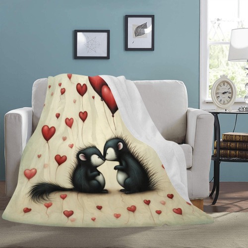 Skunk Love 1 Ultra-Soft Micro Fleece Blanket 60"x80"