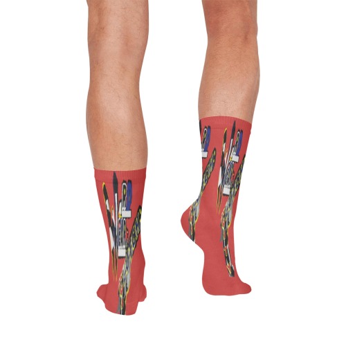 WD.WR.LOGO.RED All Over Print Socks for Men