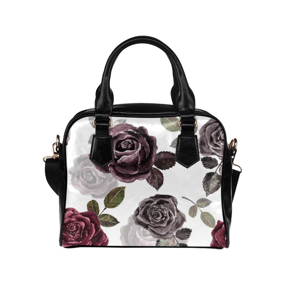 purple roses handbag Shoulder Handbag (Model 1634)