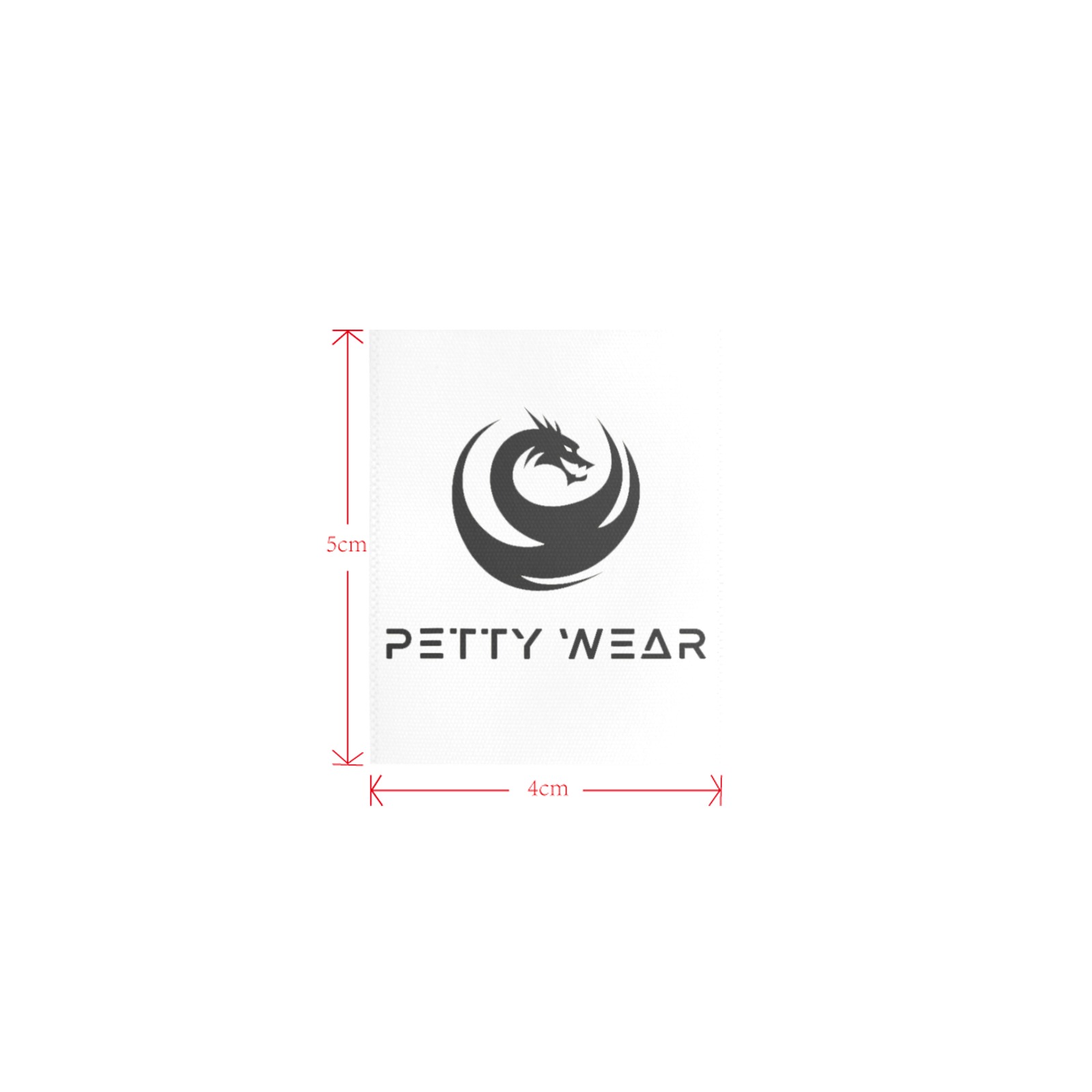 pettylogo black label Private Brand Tag on Tops (4cm X 5cm)