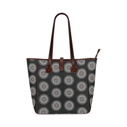 Monochrome Ethnic Aceh Pattern Bag - Elegant and Multifunctional Classic Tote Bag (Model 1644)