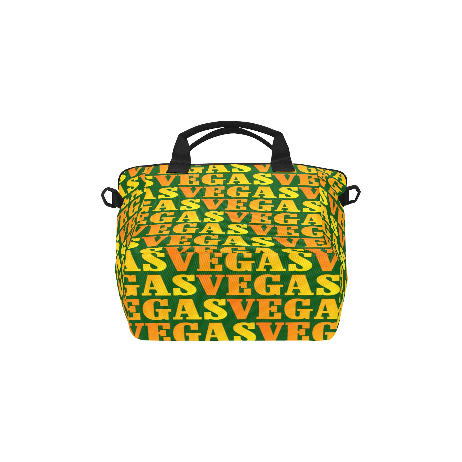 Golden Las VEGAS / Green Tote Bag with Shoulder Strap (Model 1724)