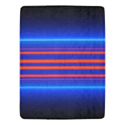 Sculpted Blue Red Stripes Ultra-Soft Micro Fleece Blanket 60"x80"