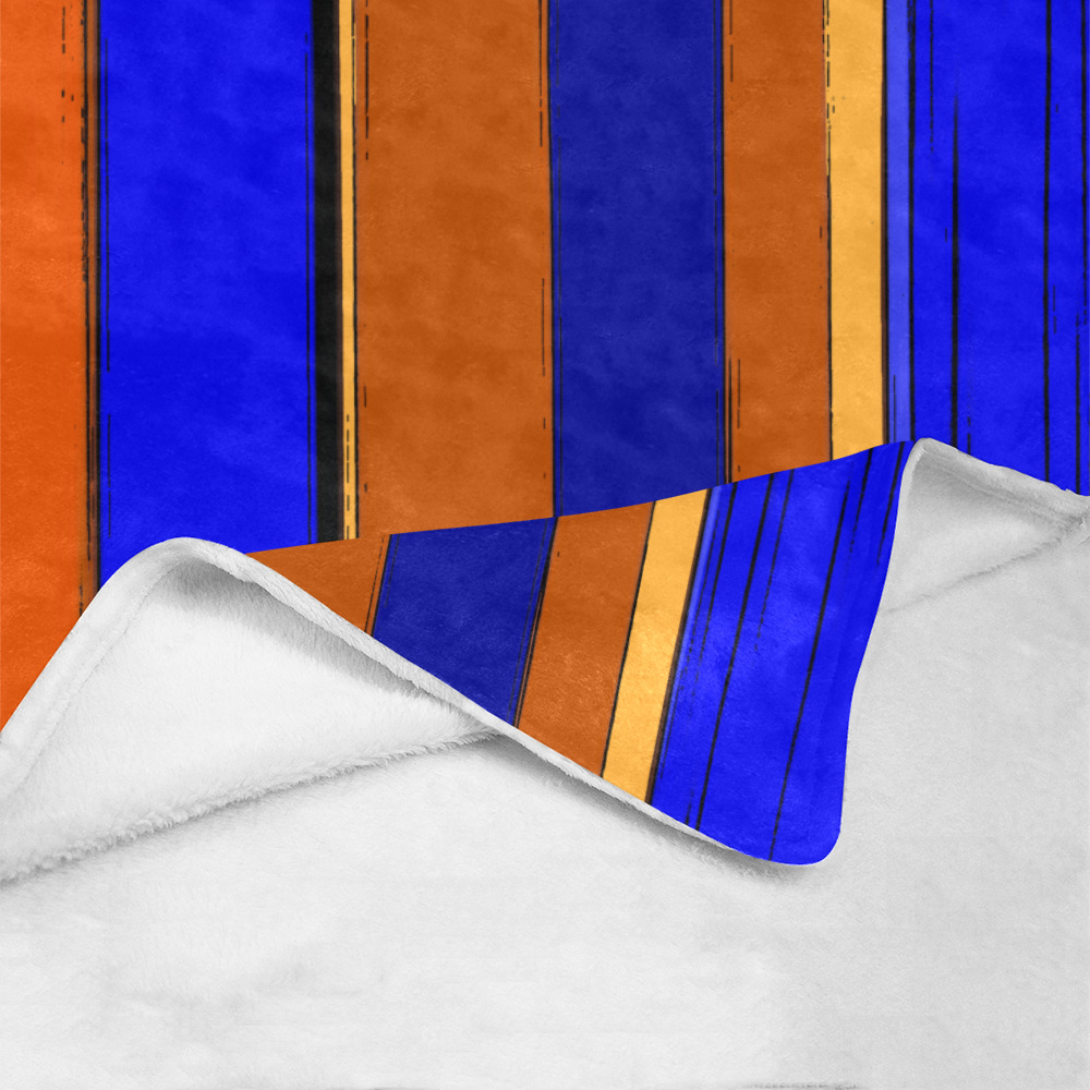 Abstract Blue And Orange 930 Ultra-Soft Micro Fleece Blanket 54''x70''