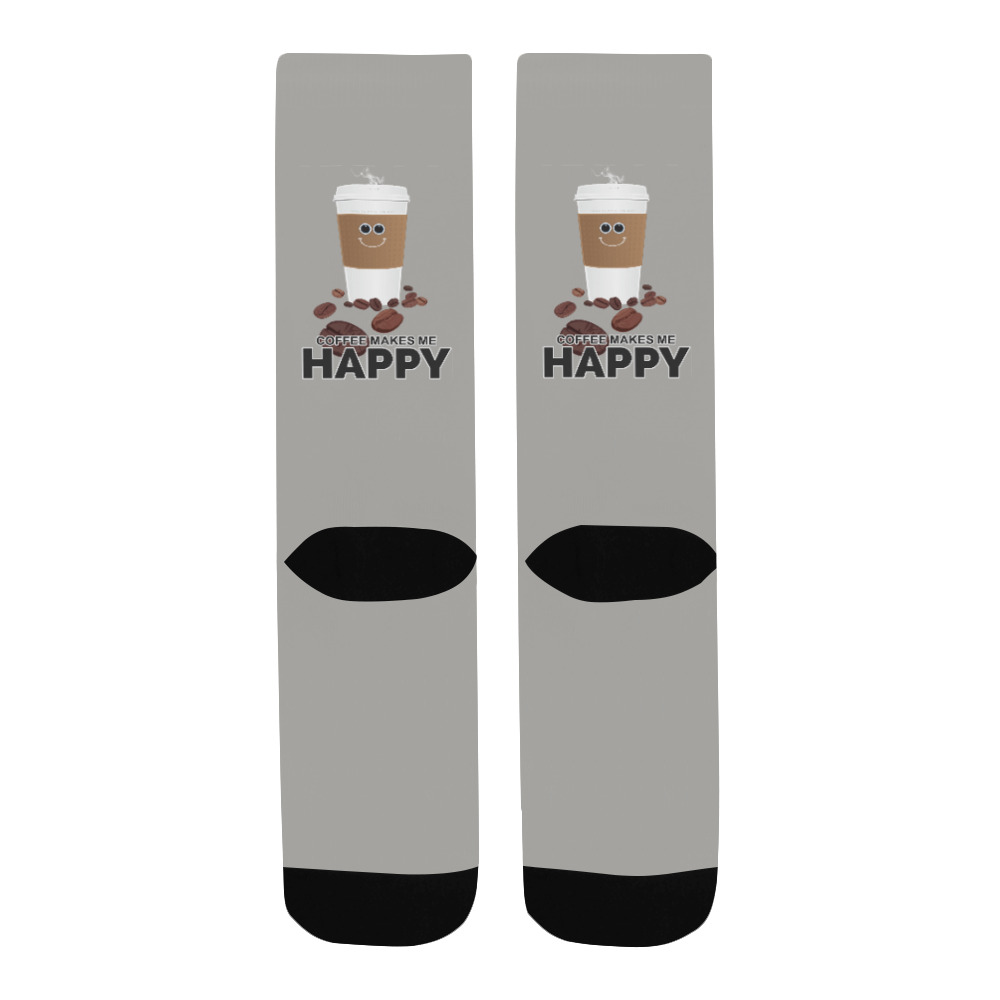 Coffee Makes Me Happy Men's Custom Socks