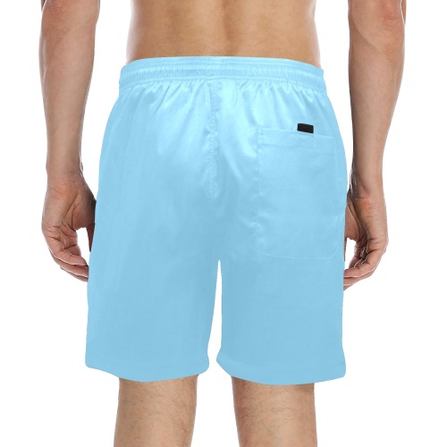 color baby blue Men's Mid-Length Beach Shorts (Model L51)