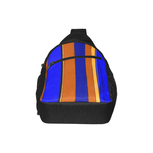 Abstract Blue And Orange 930 Chest Bag-Front Printing (Model 1719)