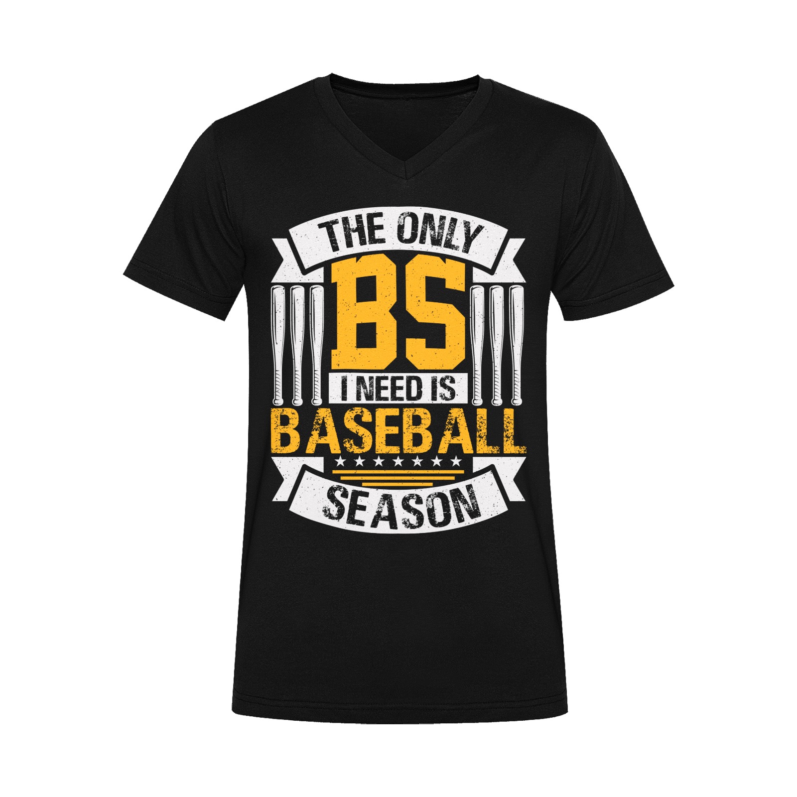 Funny Baseball Sarcasm Men's V-Neck T-shirt (USA Size) (Model T10)