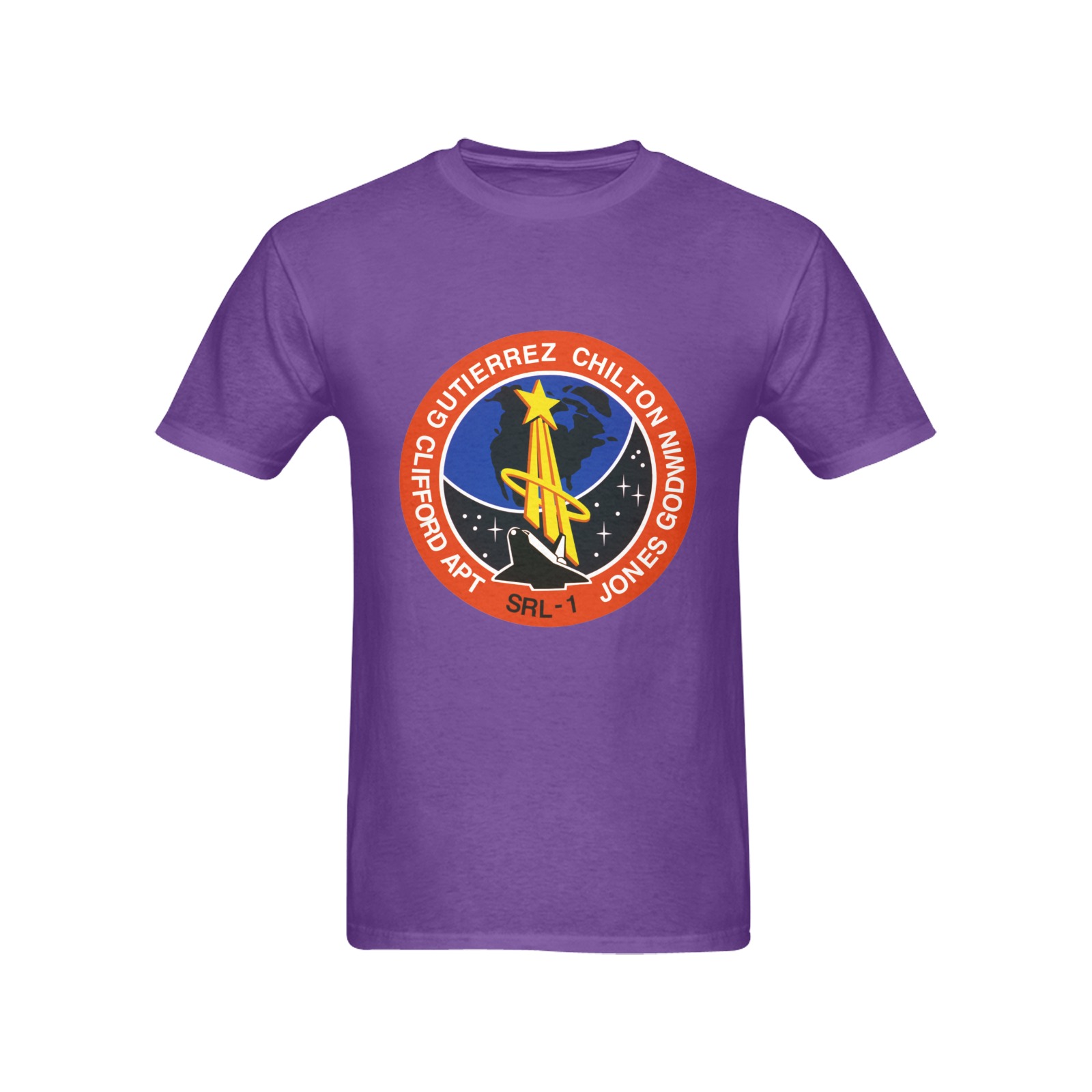 STS-59 PATCH Men's T-Shirt in USA Size (Two Sides Printing)
