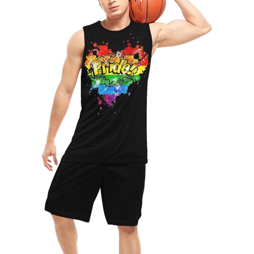 Rainbow Pride by Nico Bielow Basketball Uniform with Pocket