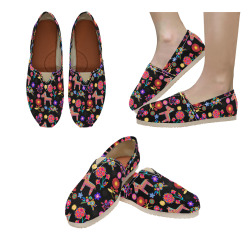 Alpaca Pinata and Flowers Women's Classic Canvas Slip-On (Model 1206)