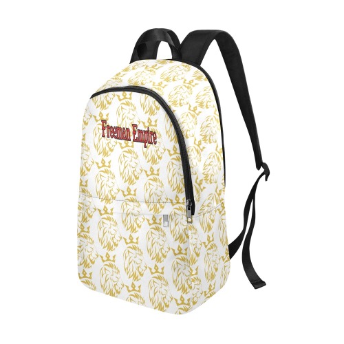 Freeman Empire Bookbag (White) Fabric Backpack for Adult (Model 1659)