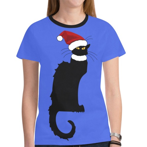Le Chat Noir Christmas New All Over Print T-shirt for Women (Model T45)