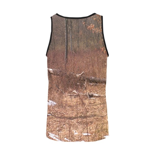 Falling tree in the woods Men's All Over Print Tank Top (Model T57)