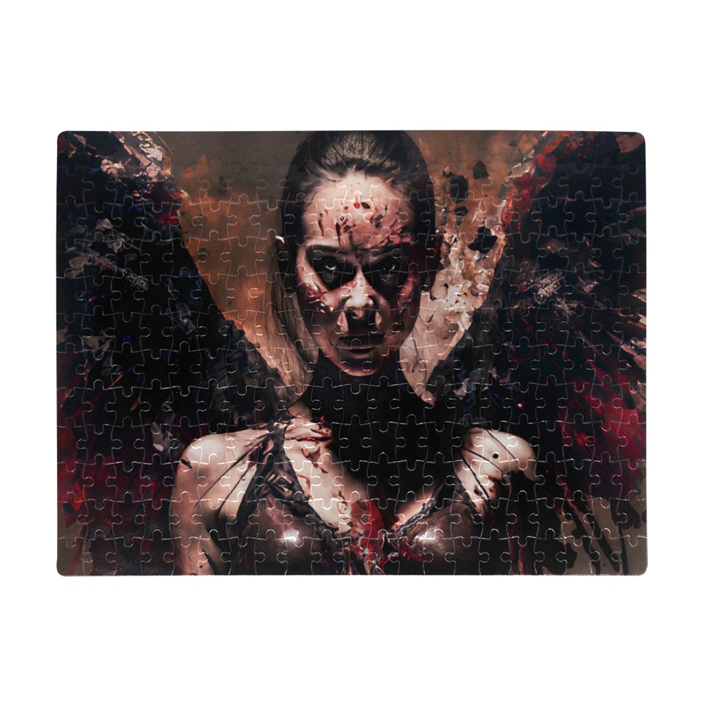 graphicmystical_dynamic_battle_pose_beautiful_female_Fallen_Ang_3c660d11-2137-43c9-9a13-23e8687510fd A3 Size Jigsaw Puzzle (Set of 252 Pieces)