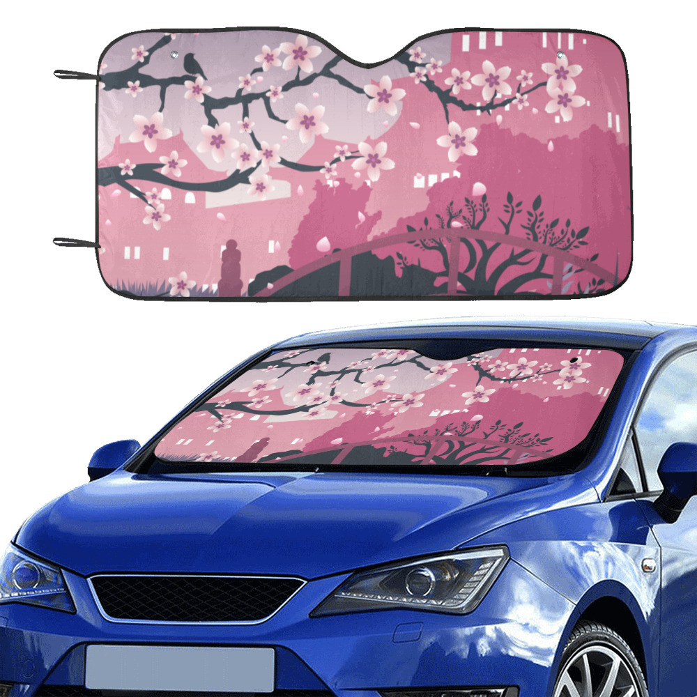 Dark Blossom Car Sun Shade 55"x30"