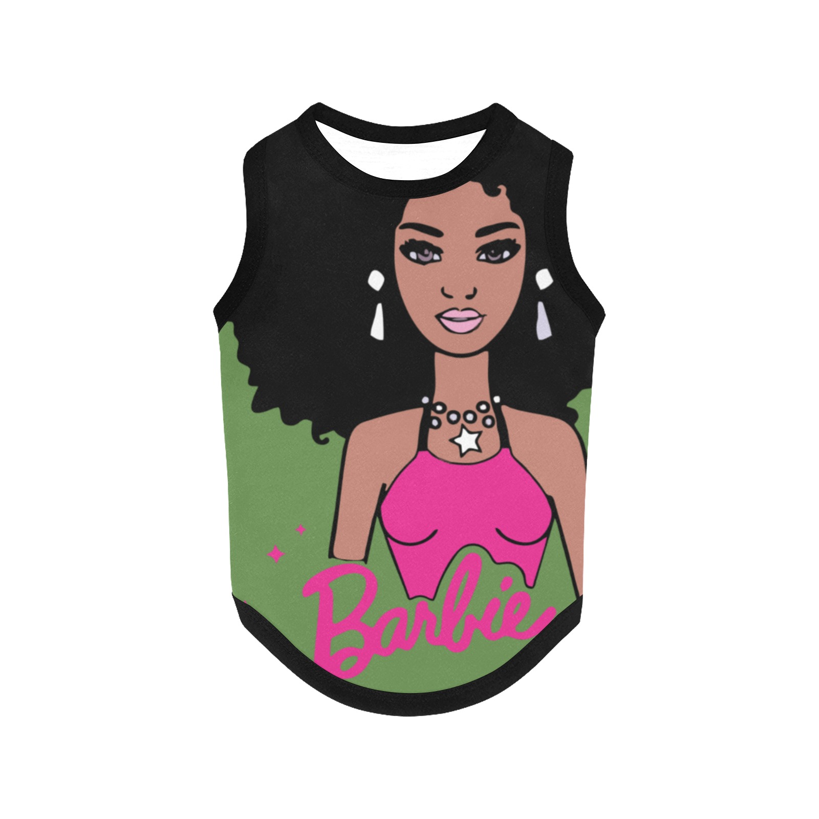 Afro Barbie Pet Clothes All Over Print Pet Tank Top