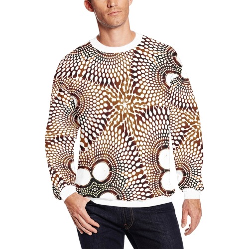 AFRICAN PRINT PATTERN 4 All Over Print Crewneck Sweatshirt for Men (Model H18)