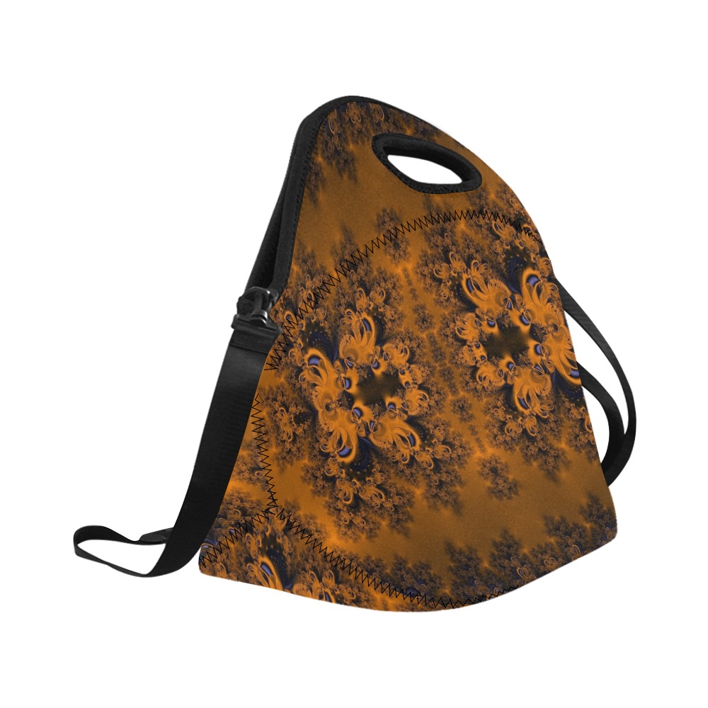 Orange Groves at Dusk Frost Fractal Neoprene Lunch Bag/Large (Model 1669)