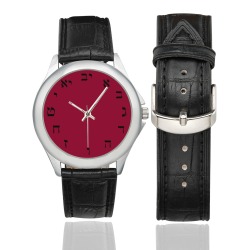 cadran hebreu Women's Classic Leather Strap Watch(Model 203)