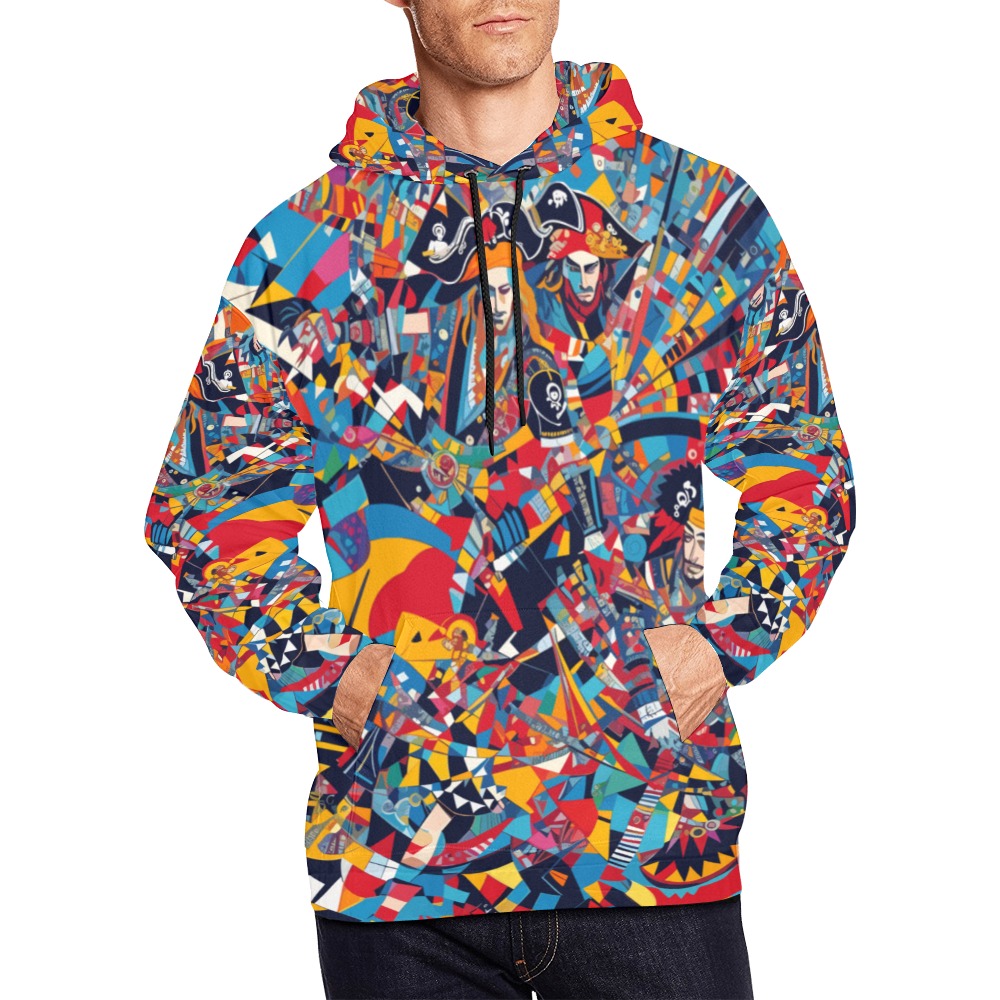 Stunning pirates. Avant-garde chic abstract art. All Over Print Hoodie for Men (USA Size) (Model H13)