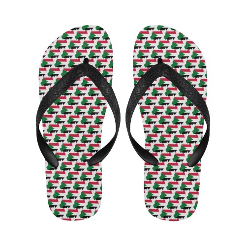 Sudan Map Flags Flip Flops for Men/Women (Model 040)