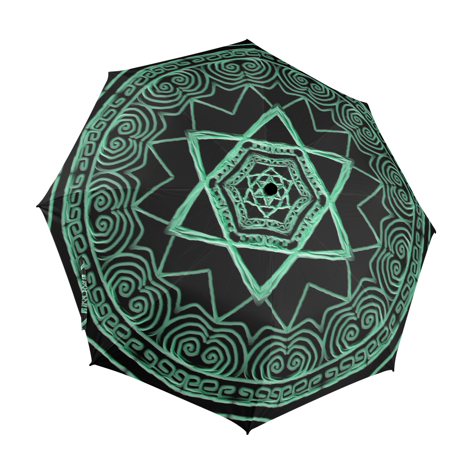 mandala 3D-8 vert Semi-Automatic Foldable Umbrella (Model U12)