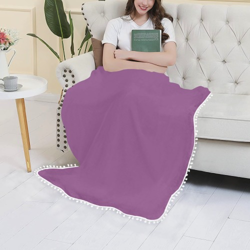 Dahlia Pom Pom Fringe Blanket 40"x50"