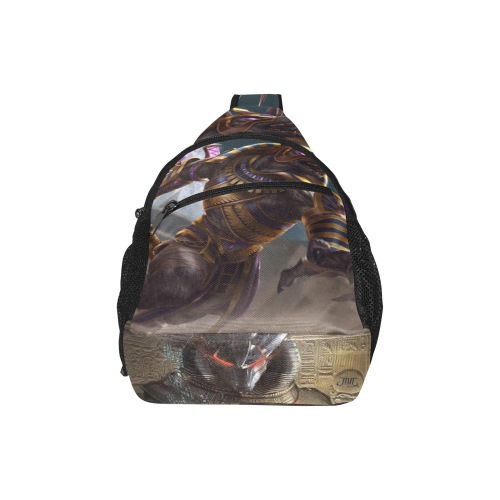 Angry Anubus Messenger All Over Print Chest Bag (Model 1719)