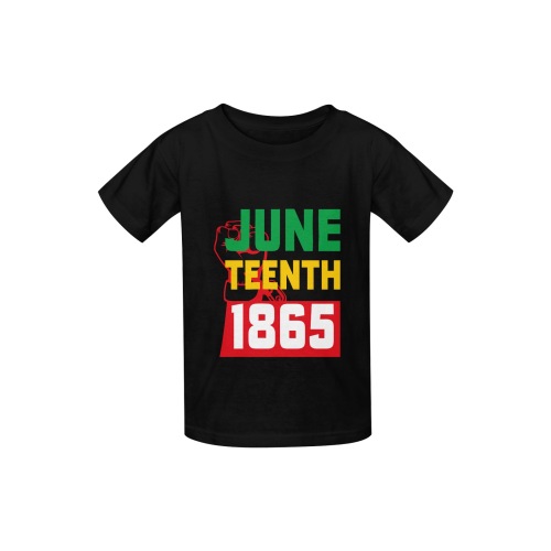 Juneteenth Kids Tee Blk Kid's  Classic T-shirt (Model T22)