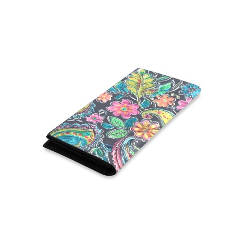 Paisley #1 Women's Leather Wallet (Model 1611)