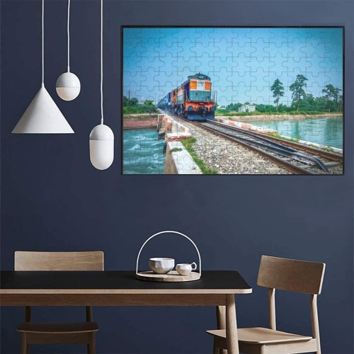 Incoming Train Jigsaw Puzzle 1000-Piece Wooden Photo Puzzles