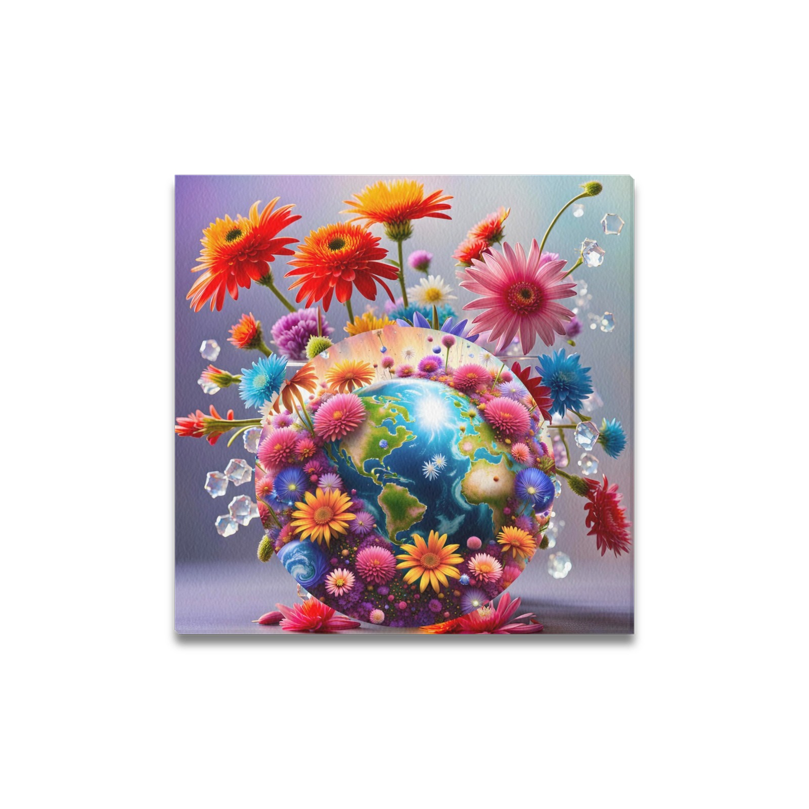 Planet Earth Upgraded Canvas Print 16"x16"