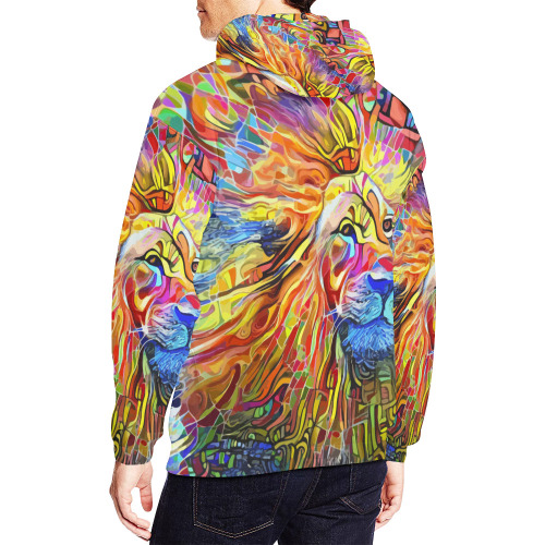 Bold as a Lion All Over Print Hoodie for Men (USA Size) (Model H13)